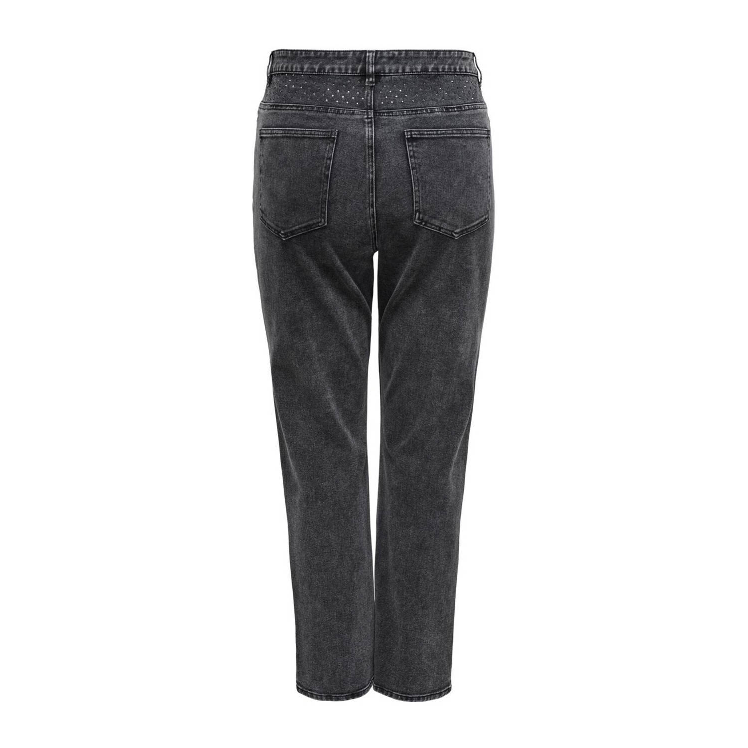ONLY CARMAKOMA straight leg jeans CAREMILY met strass washed black