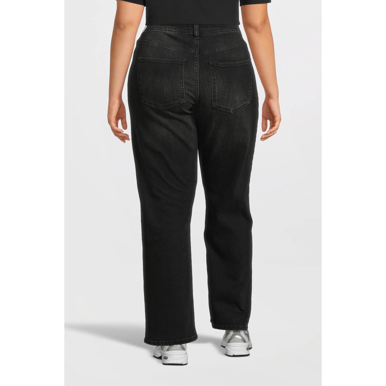 ONLY CARMAKOMA high waist wide leg jeans CARMEGAN washed black