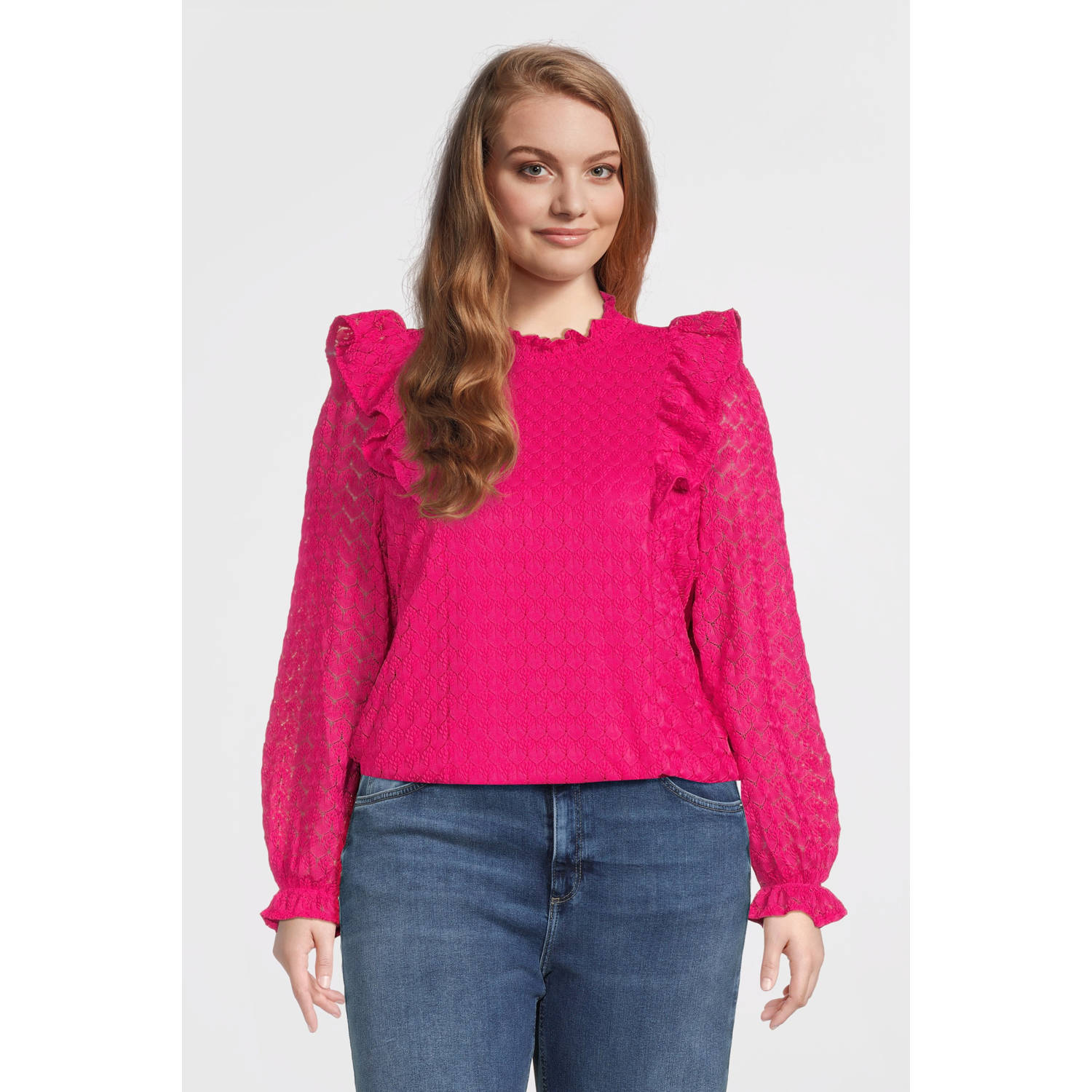 ONLY CARMAKOMA blousetop CARBEAU roze