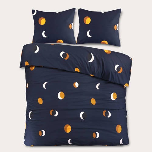 NOUS Living katoenen dekbedovertrek 2-persoons (200x220 cm) - Blauw