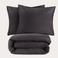 NOUS Living stonewashed dekbedovertrek lits-jumeaux antraciet (240x220 cm)