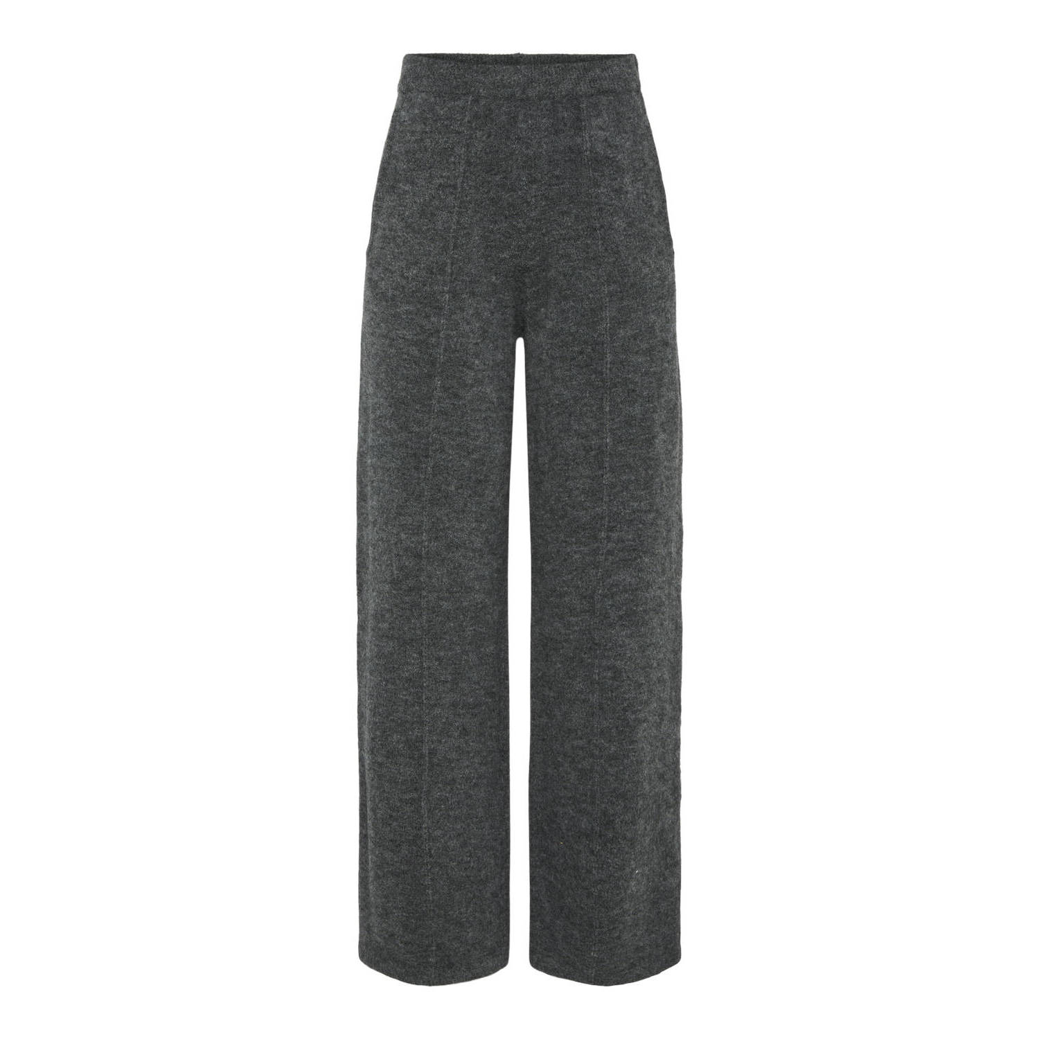 PIECES Curve high waist wide leg broek antraciet