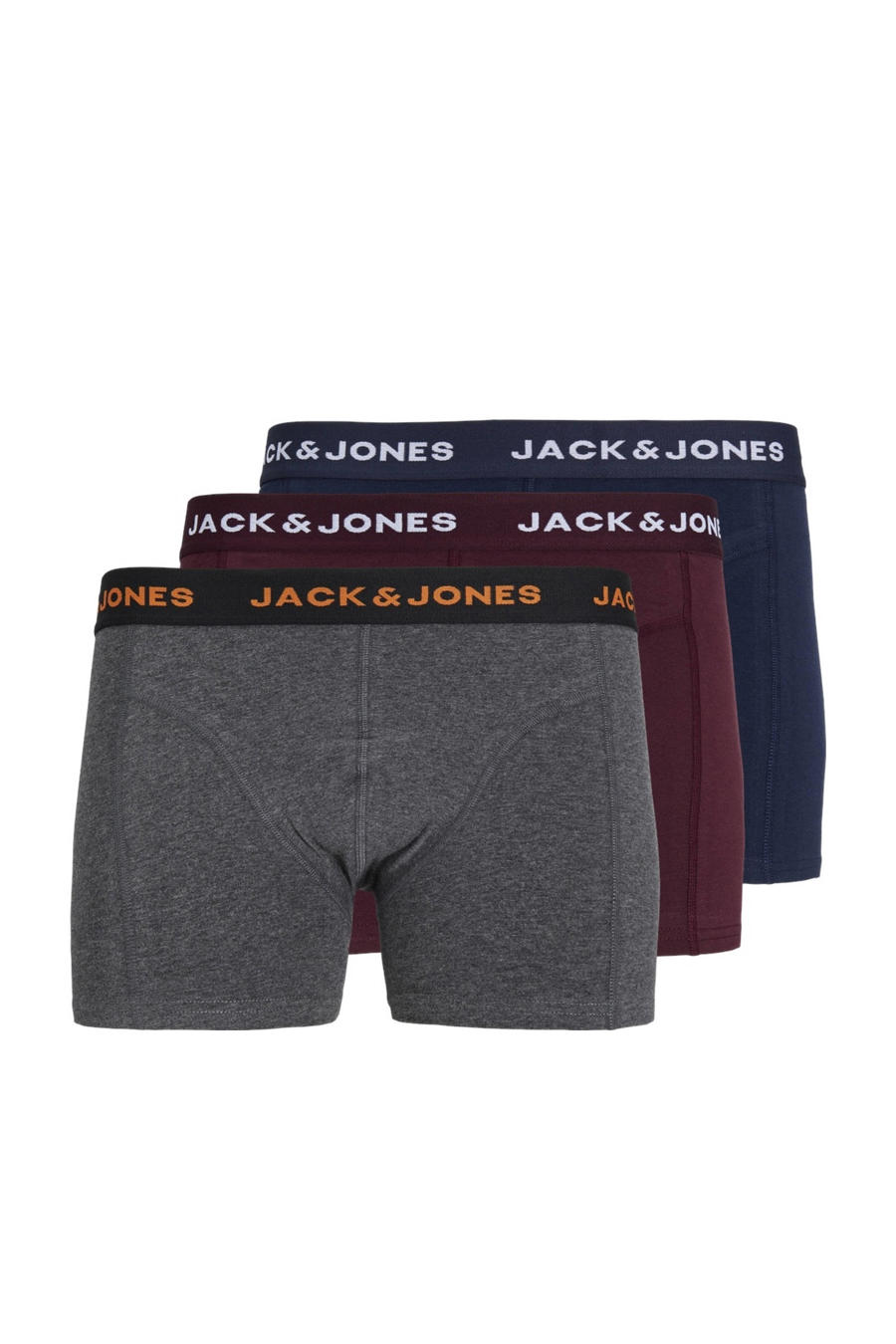 JACK & JONES Boxershorts voor heren, 5 stuks, grote maten, oversized, Kep11, boxershorts, katoenmix, onderbroek 3XL, 4XL, 5XL, 6XL, 7XL, 8XL, Set van 5 x 40 stuks, S