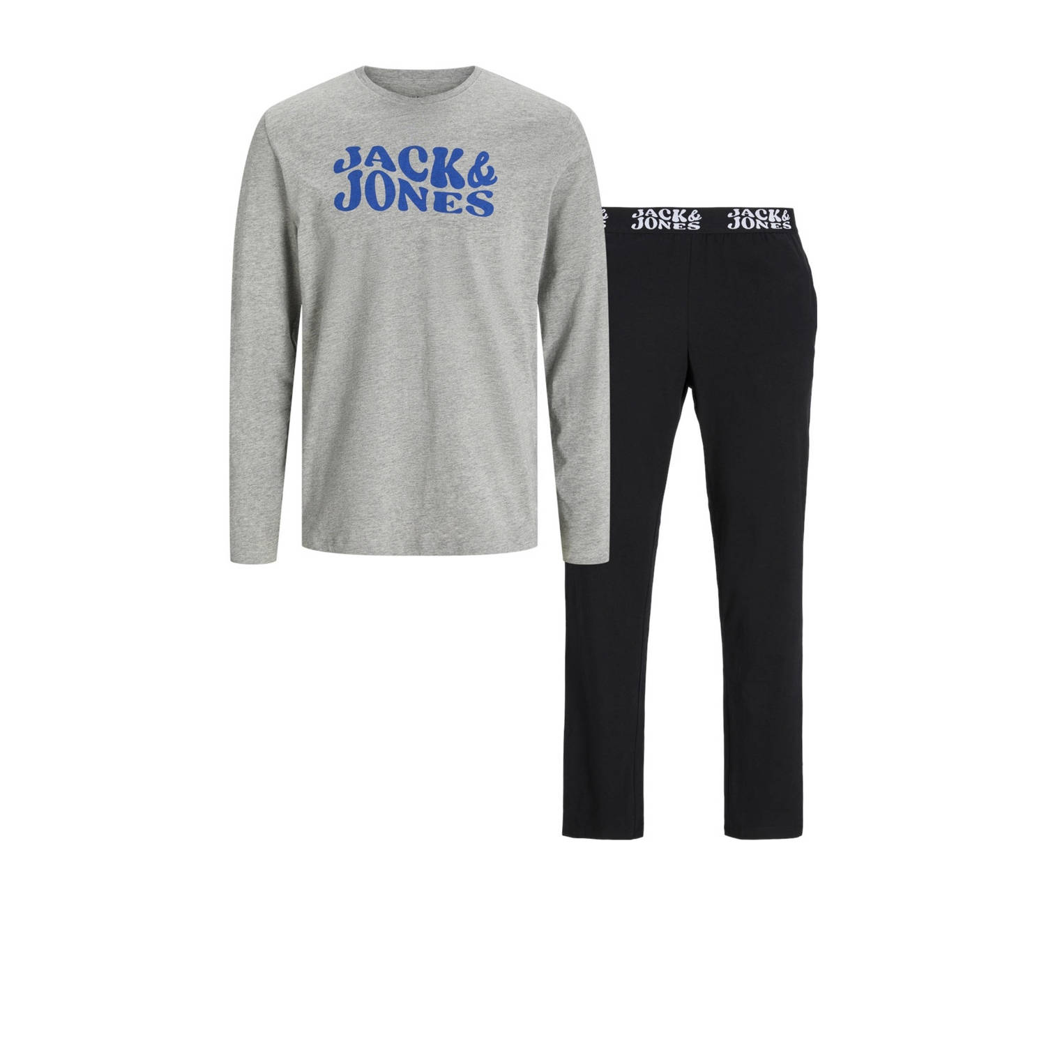 JACK & JONES pyjama JACELTON grijs zwart