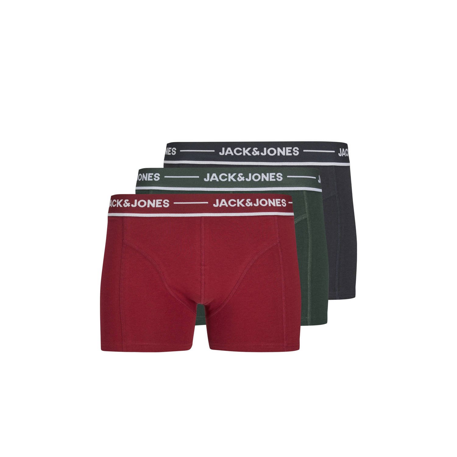 Jack & Jones Trunk JACCLAUS SOLID TRUNKS 3 PACK SN (set 3 stuks)