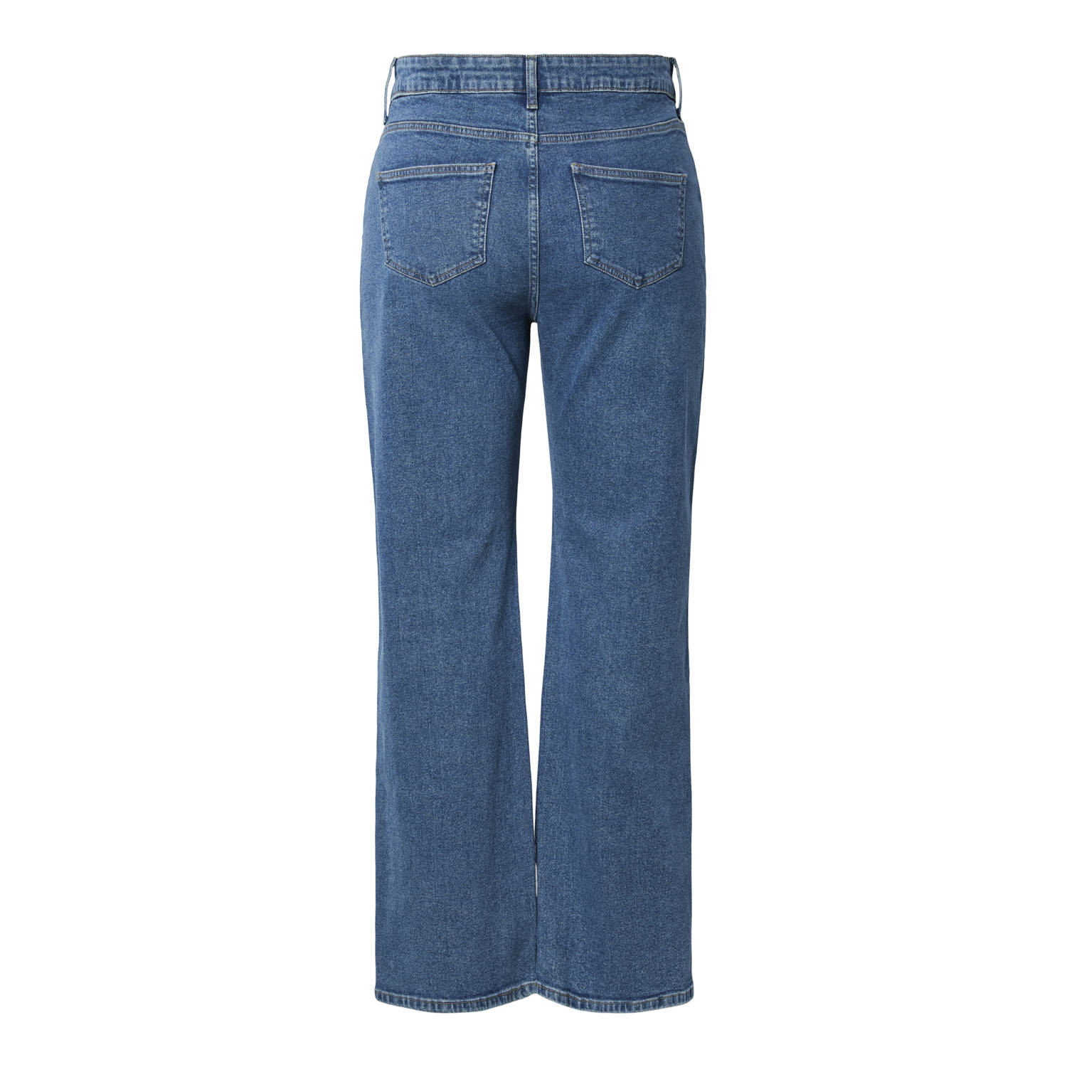 PIECES Curve wide leg jeans PCSIFFI medium blue denim