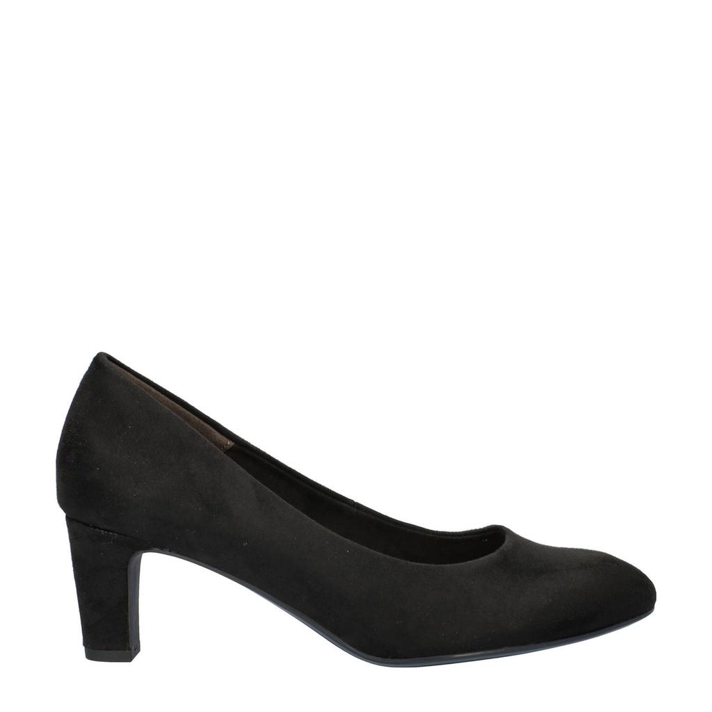 Zwarte dames Tamaris pumps van imitatiesuède