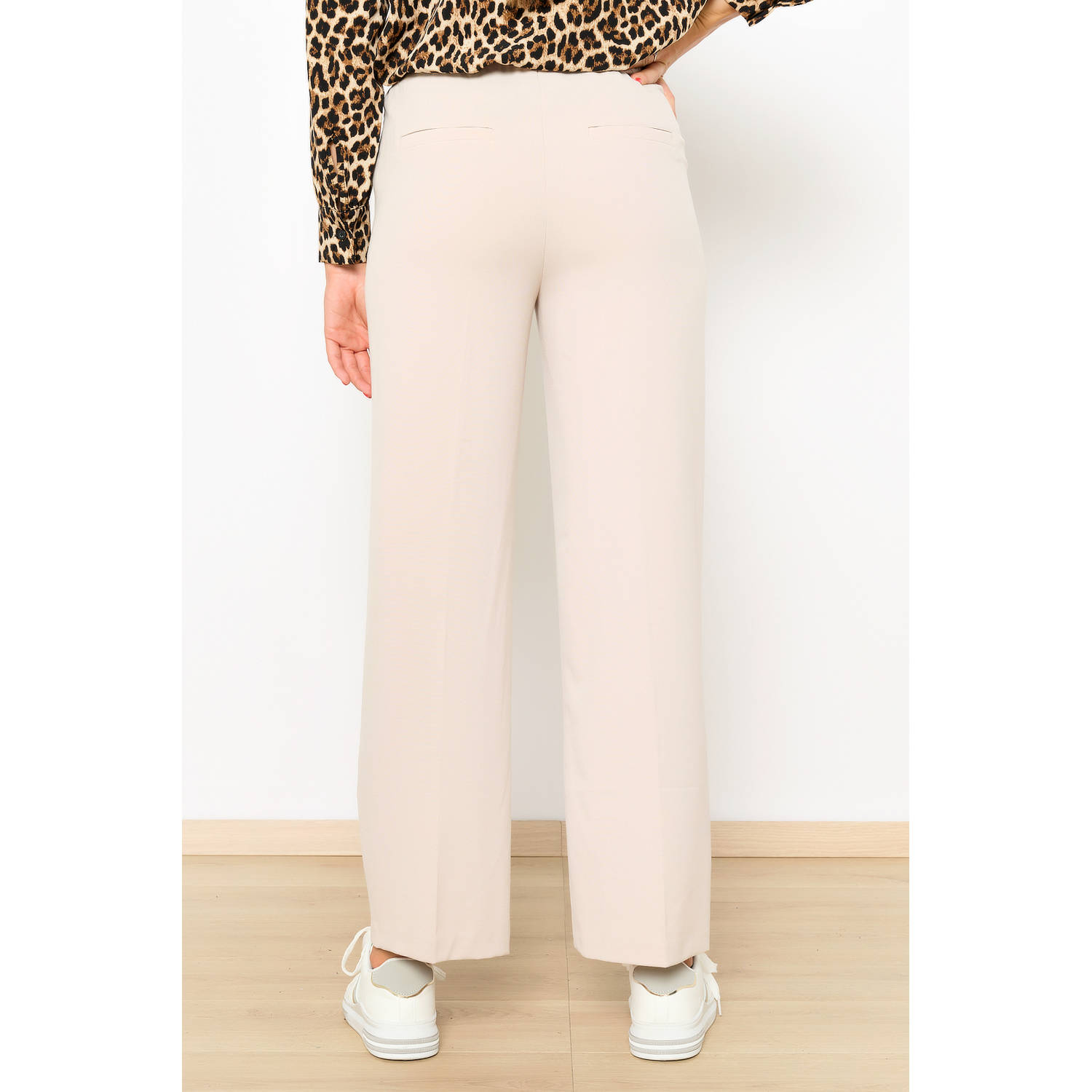 LOLALIZA high waist wide leg broek ecru