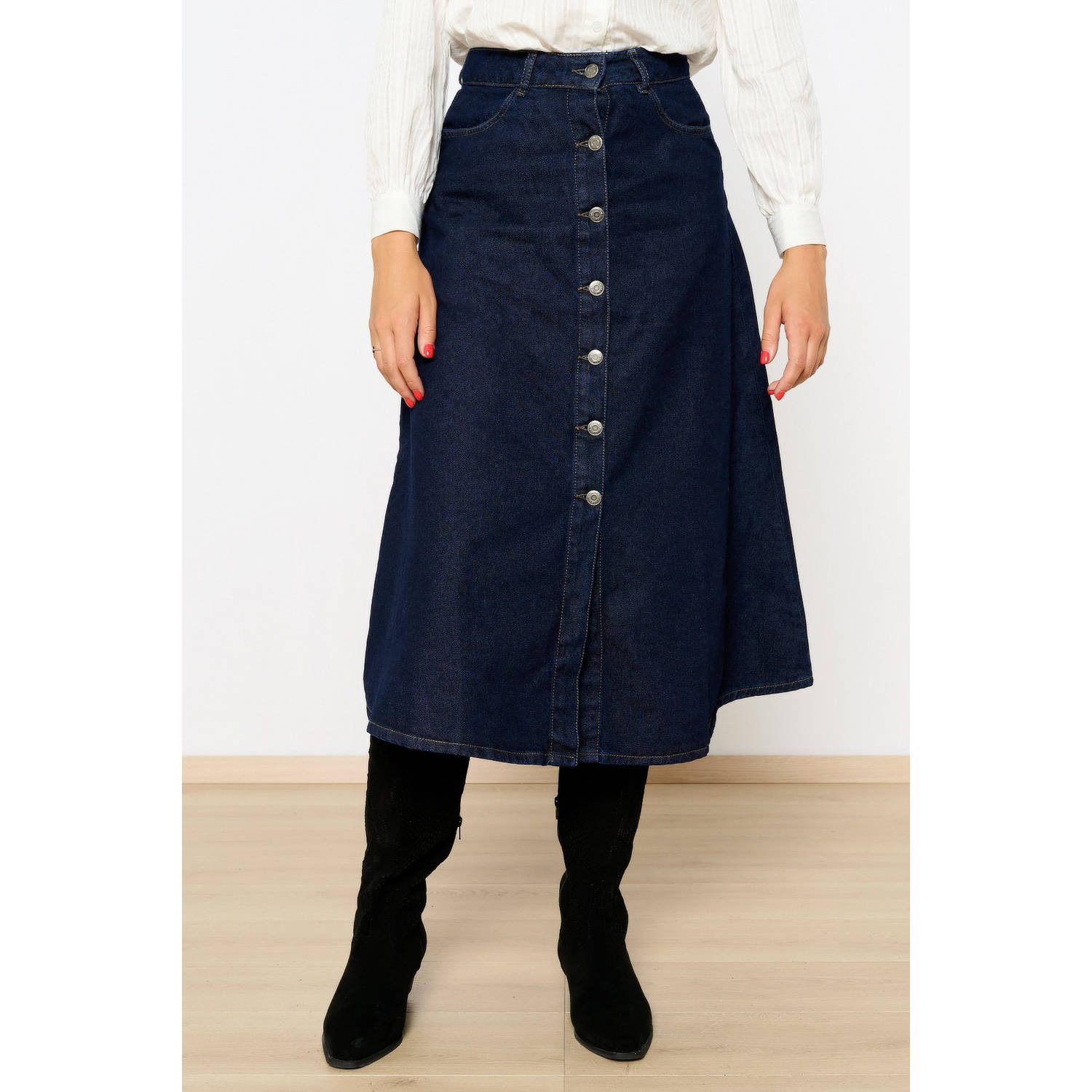 LOLALIZA spijkerrok dark blue denim