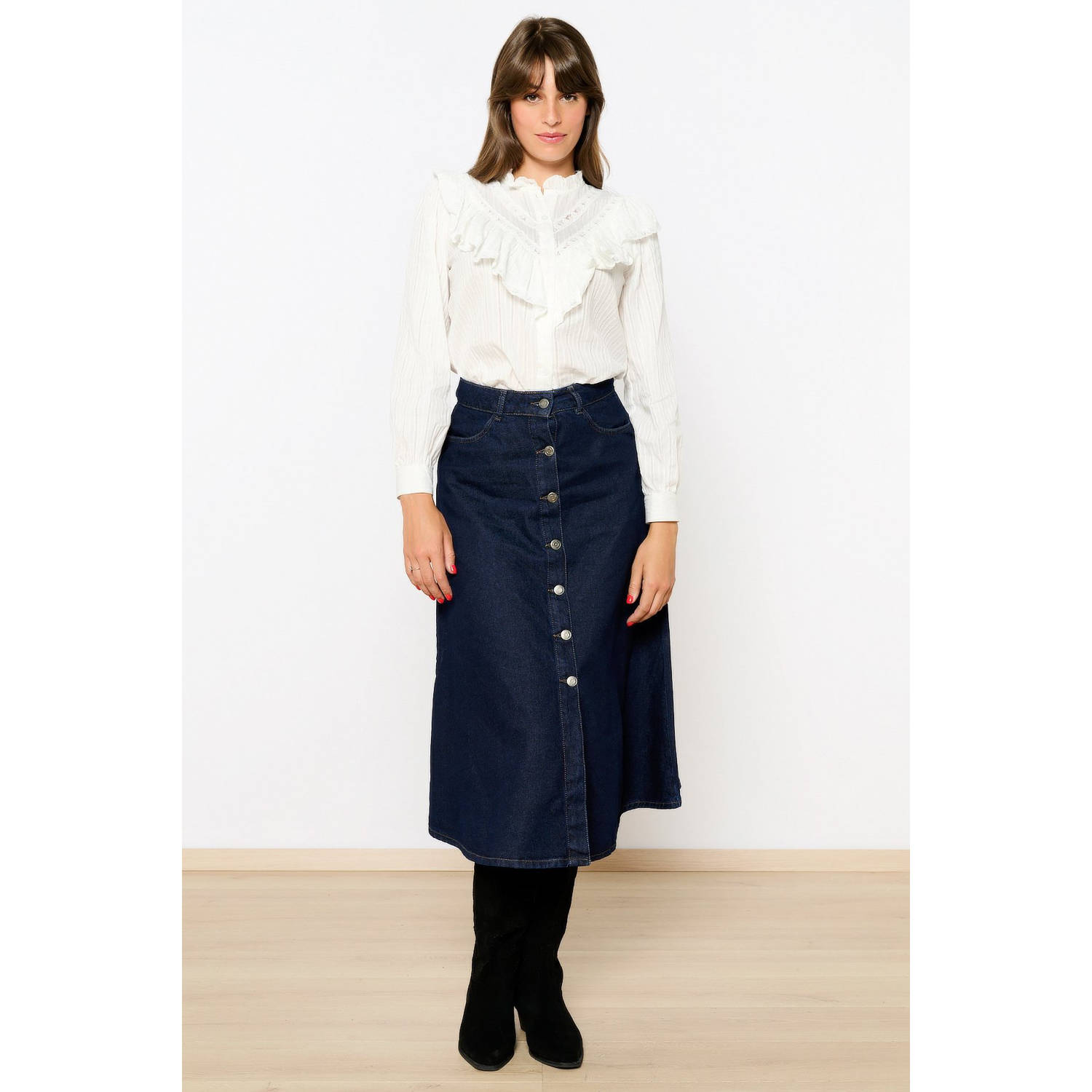 LOLALIZA spijkerrok dark blue denim