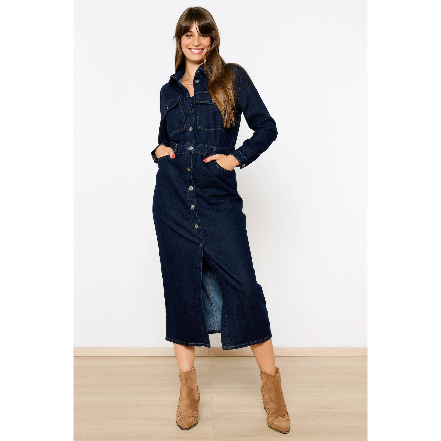 LOLALIZA spijkerjurk dark blue denim