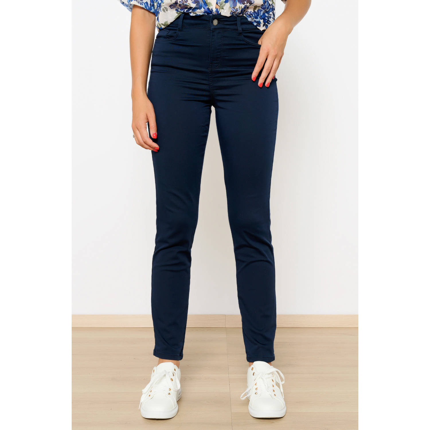 LOLALIZA skinny broek donkerblauw
