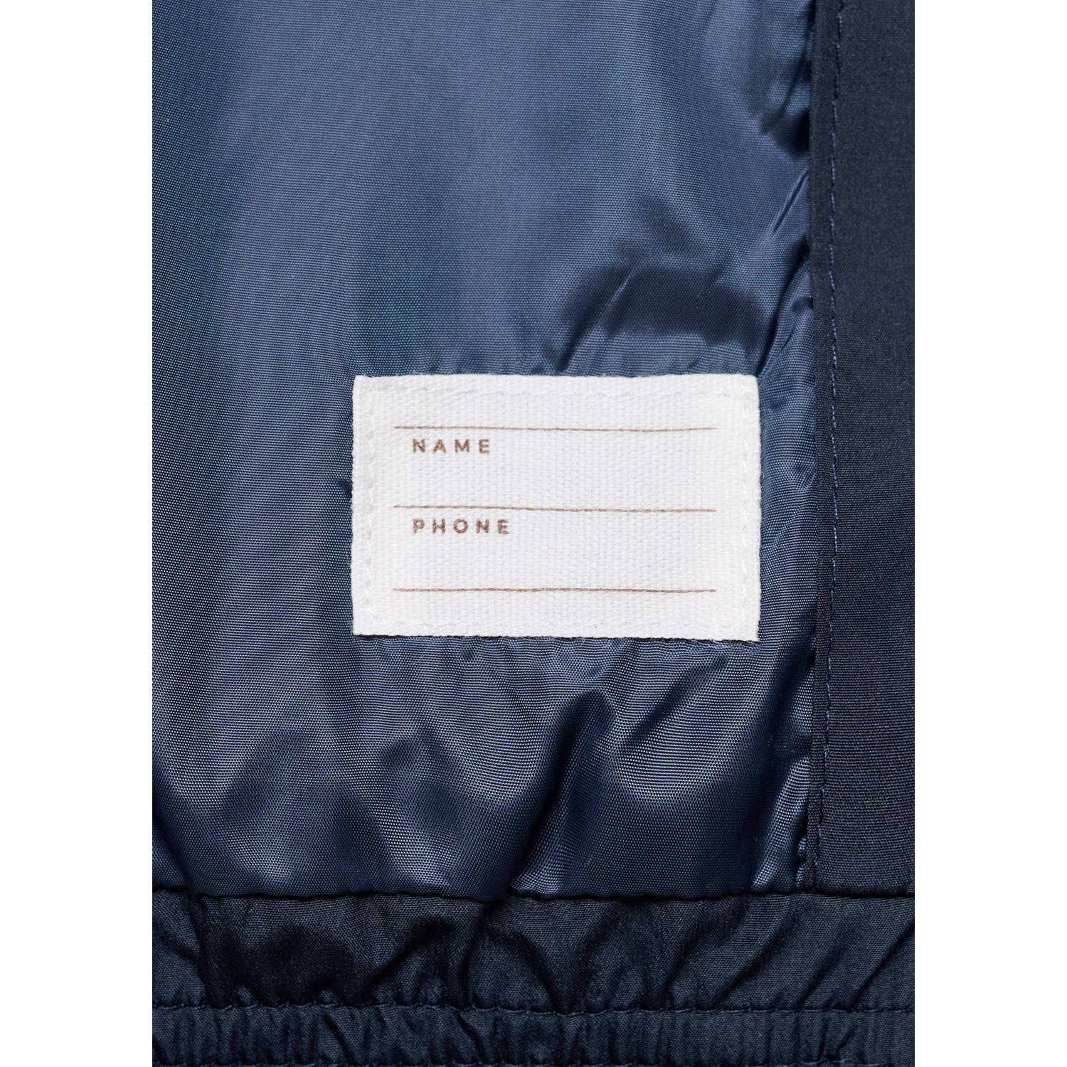 Mango Kids gewatteerde winterjas donkerblauw