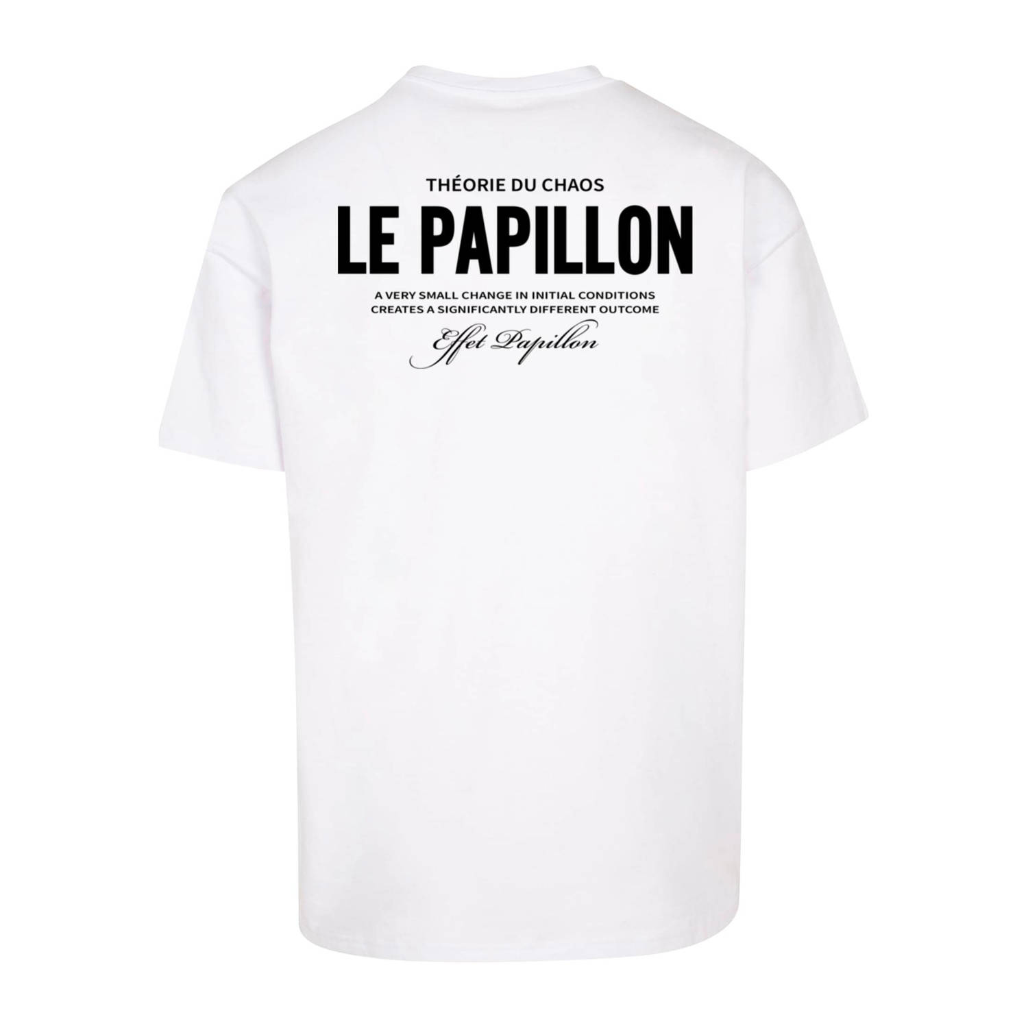 Upscale T-shirt met backprint wit