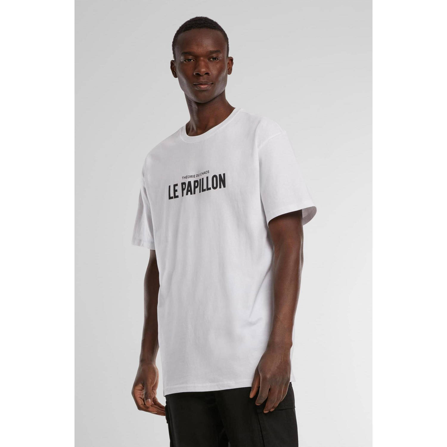 Upscale T-shirt met backprint wit
