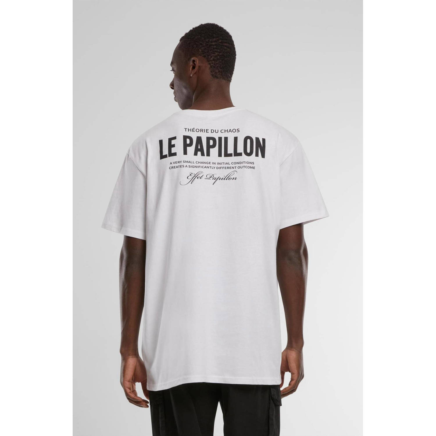 Upscale T-shirt met backprint wit