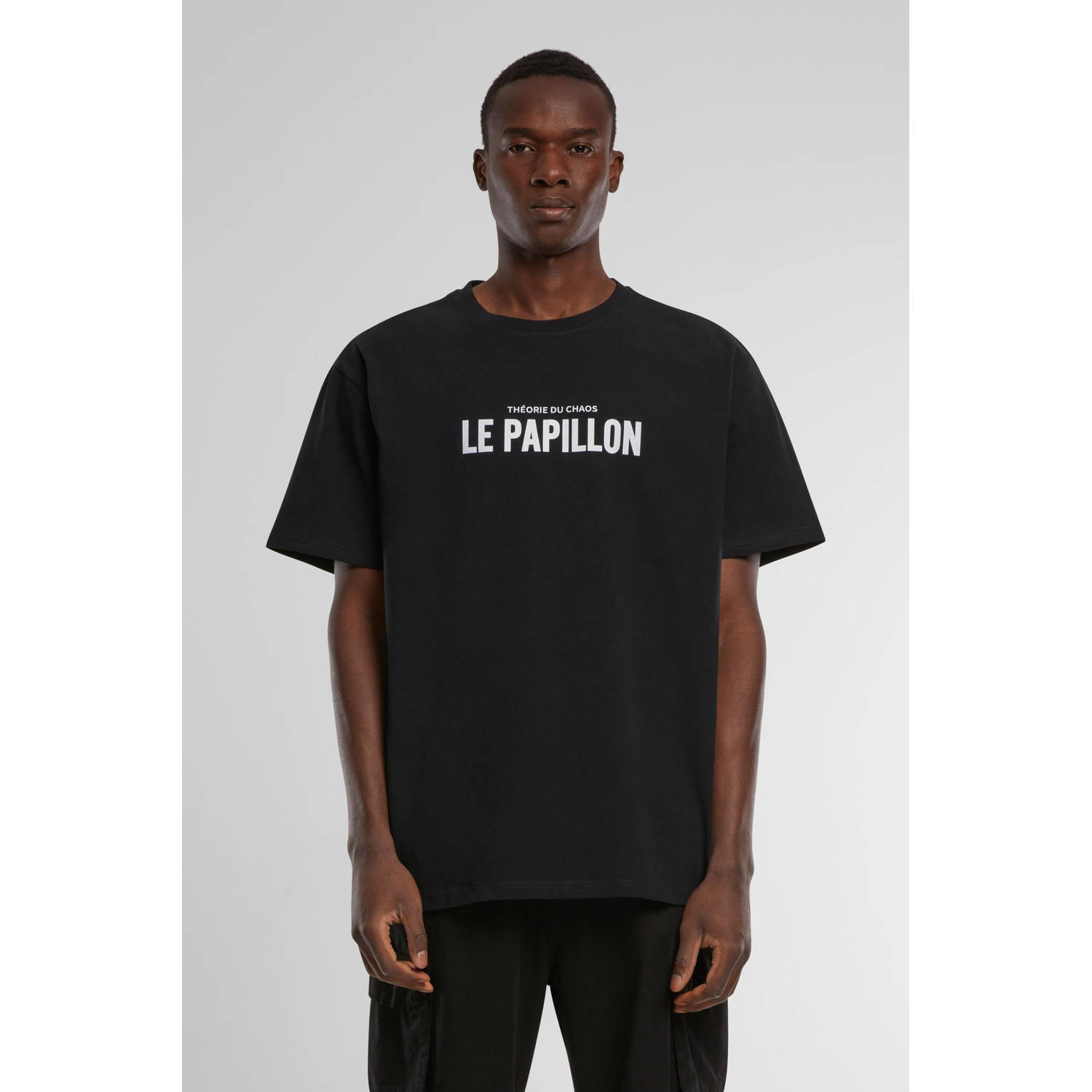 Upscale T-shirt met backprint zwart