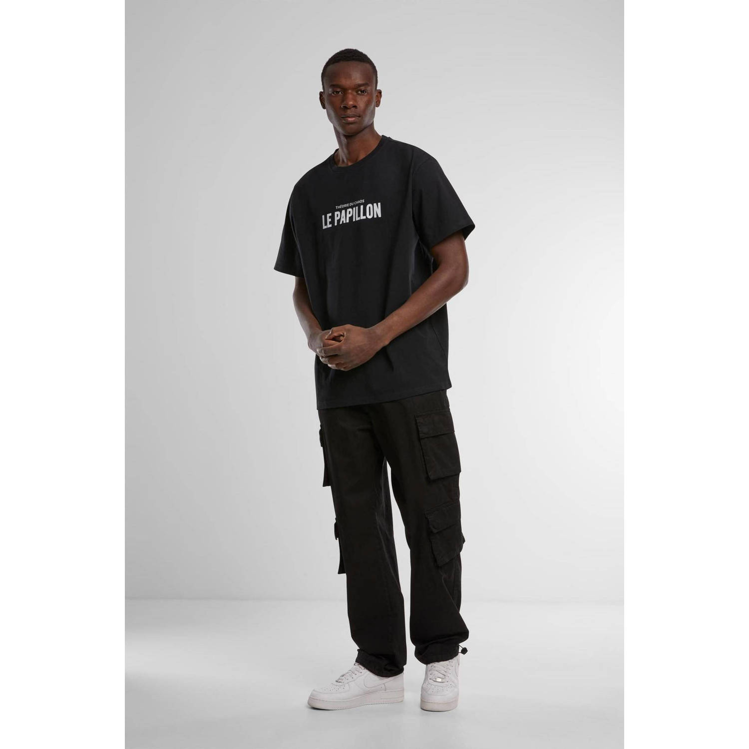 Upscale T-shirt met backprint zwart