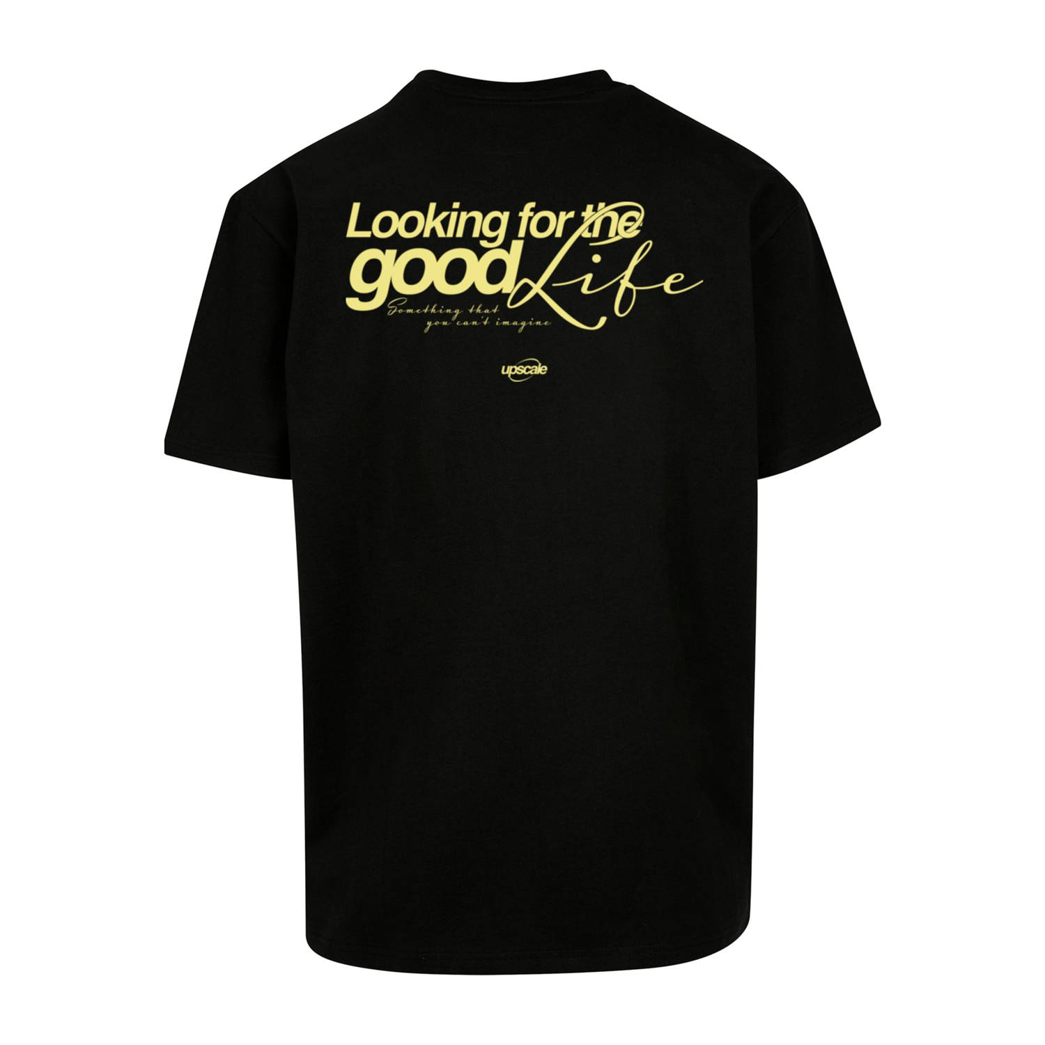 Upscale T-shirt met backprint zwart