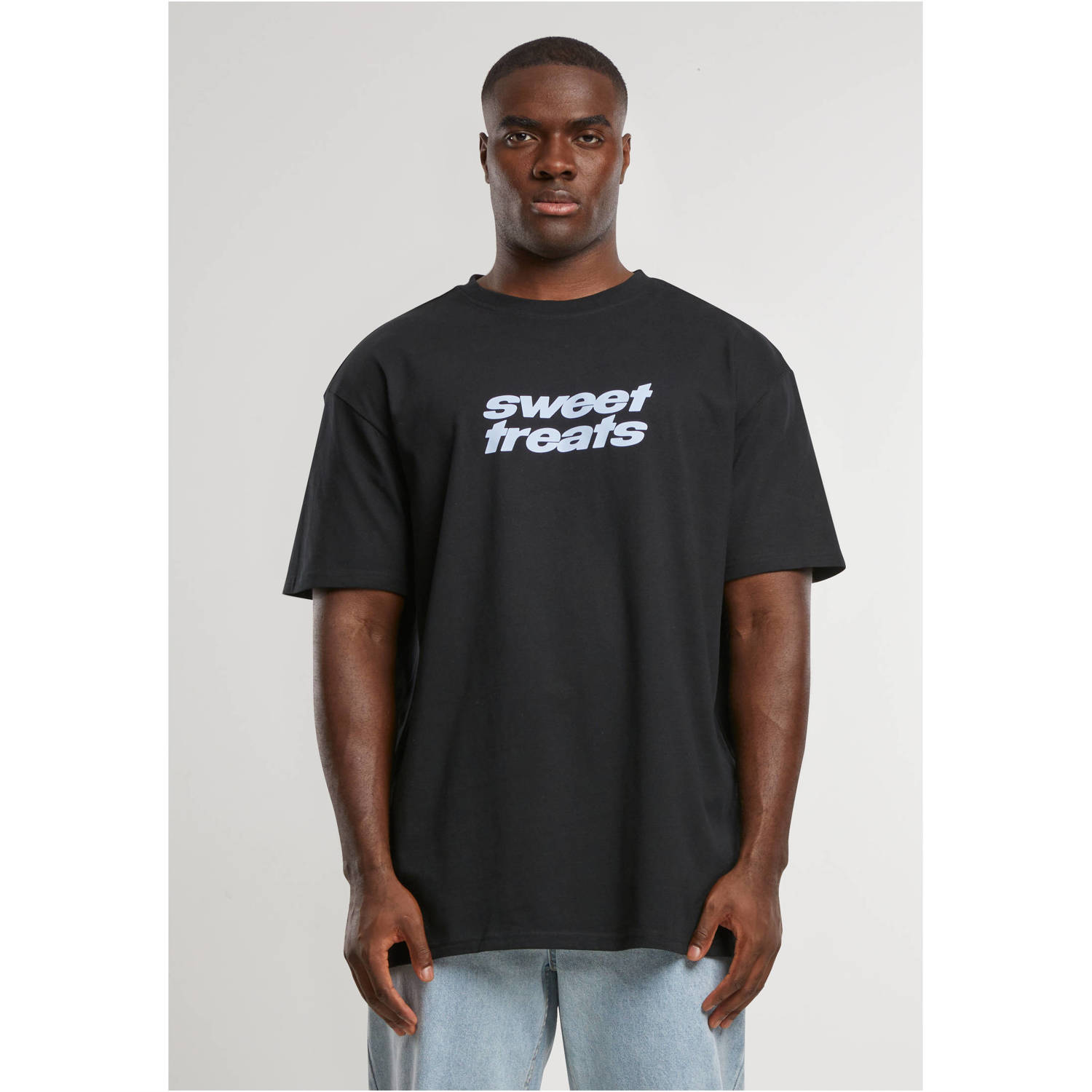 Upscale T-shirt met backprint zwart