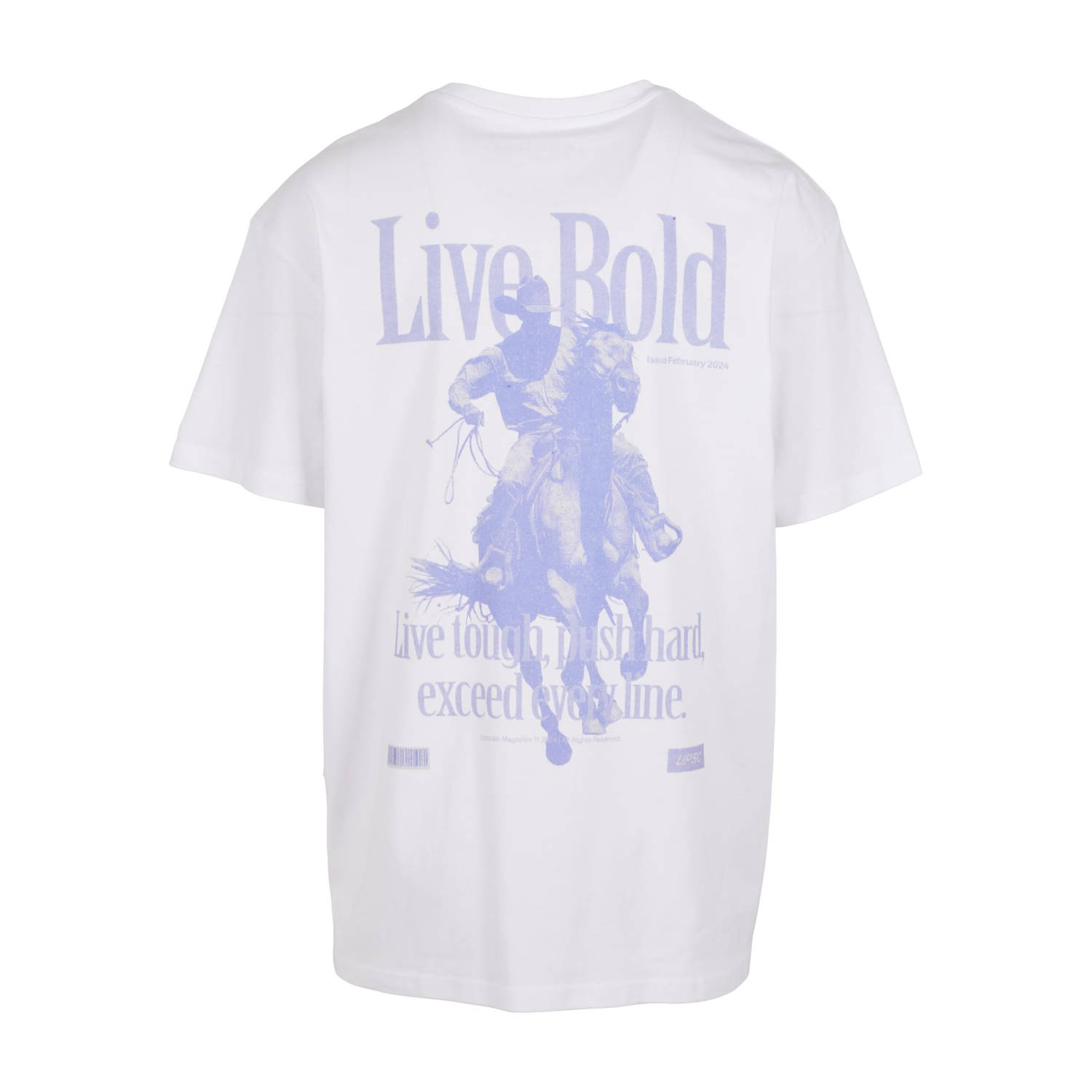 Upscale T-shirt met backprint wit