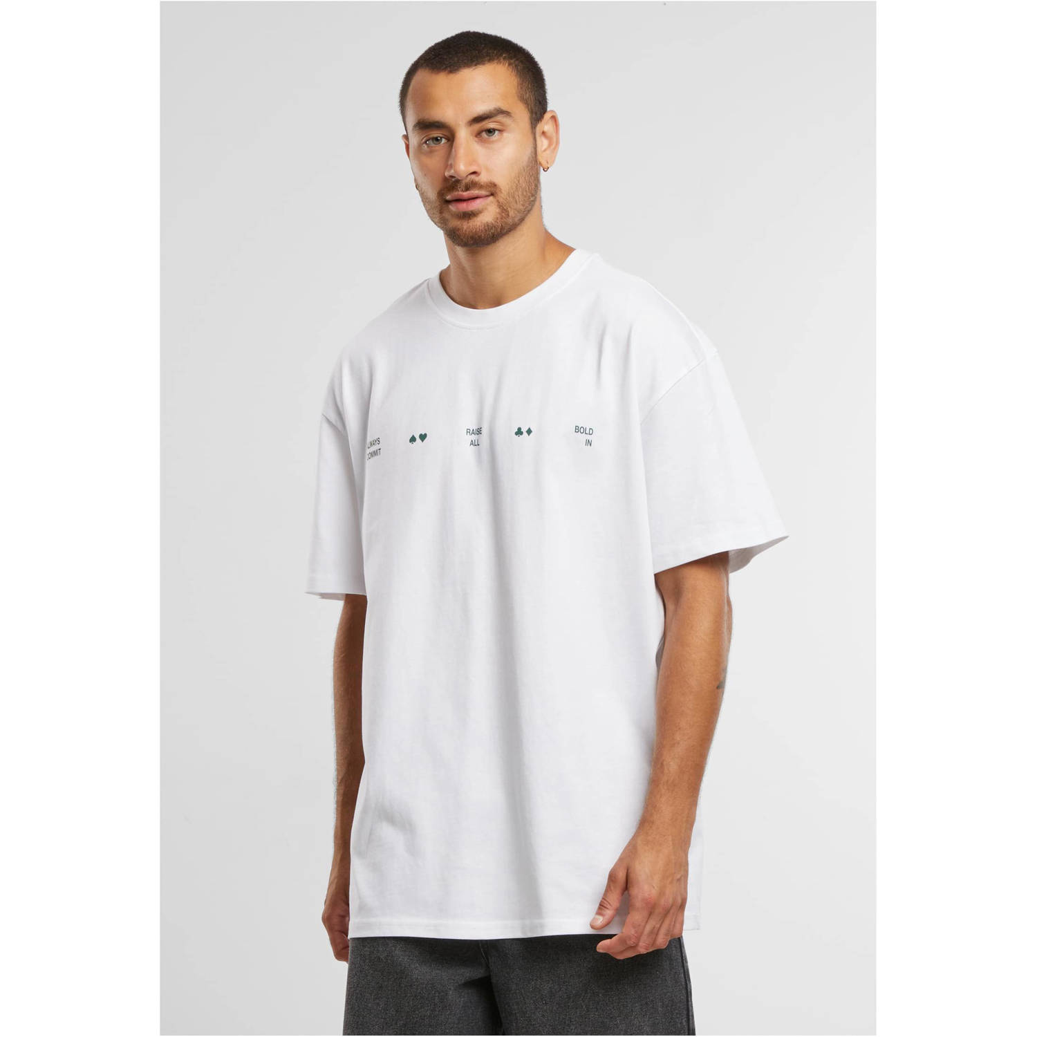 Upscale T-shirt met backprint wit