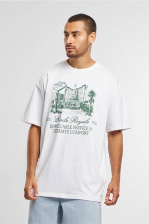 T-shirt met printopdruk wit