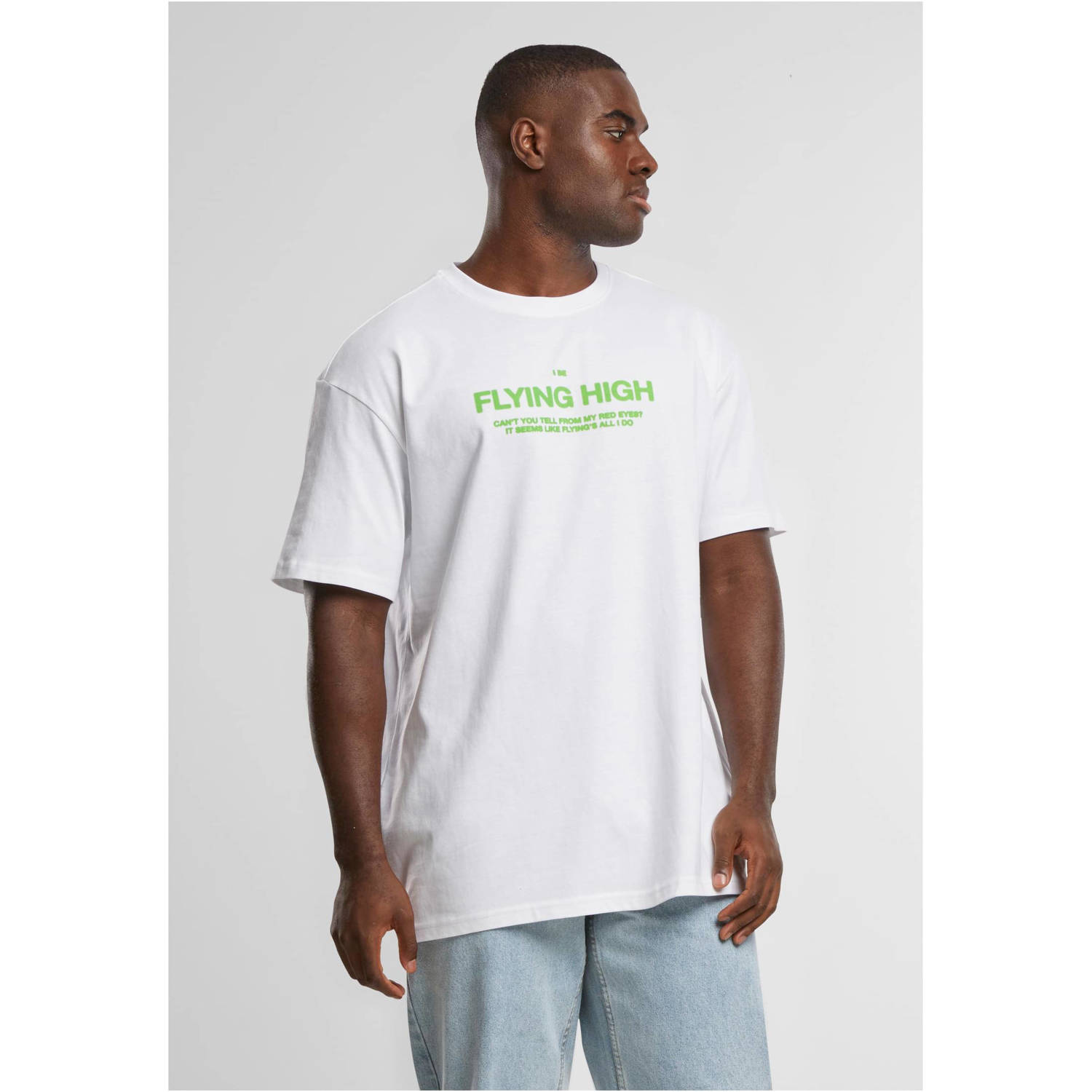 Upscale T-shirt met printopdruk wit