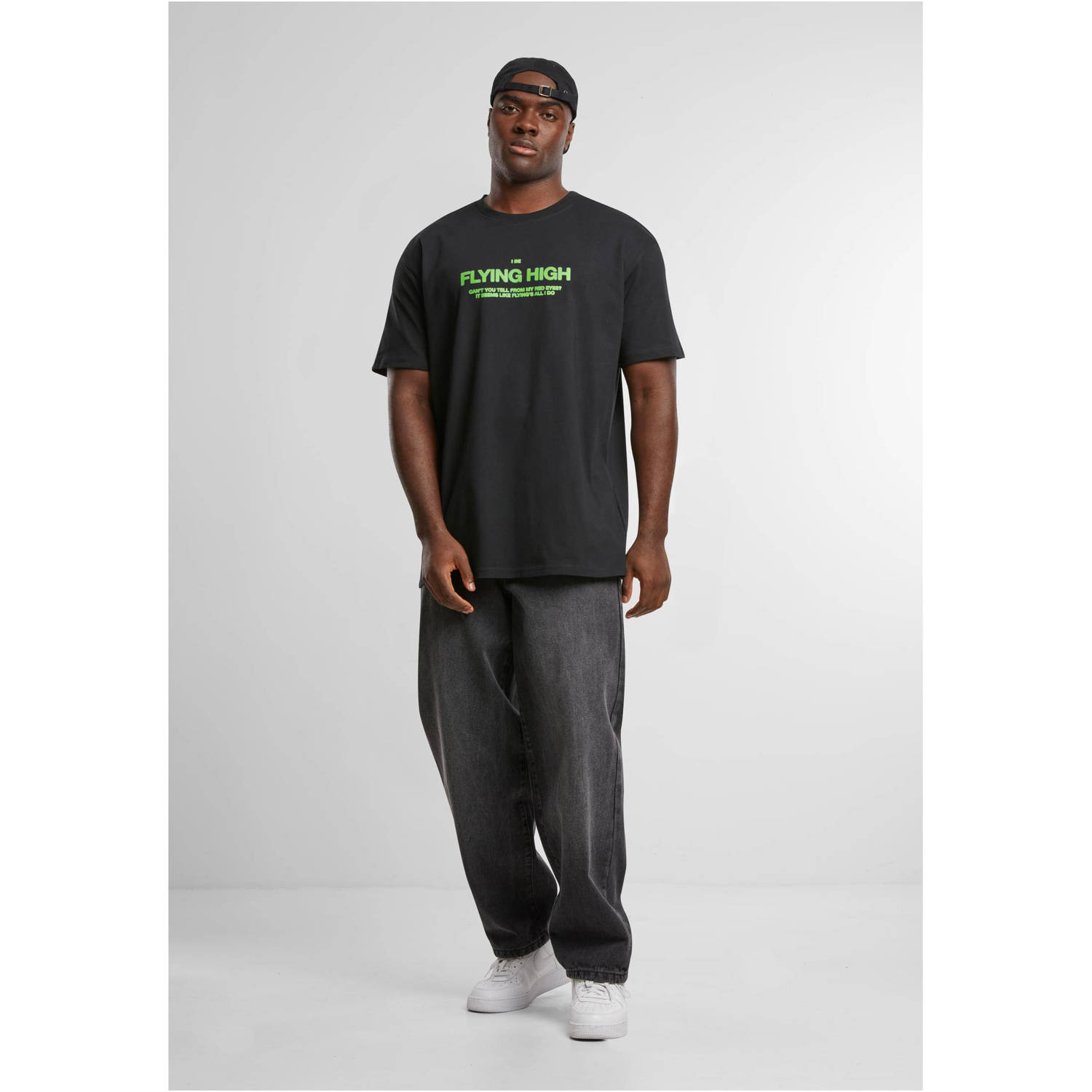 Upscale T-shirt met printopdruk zwart