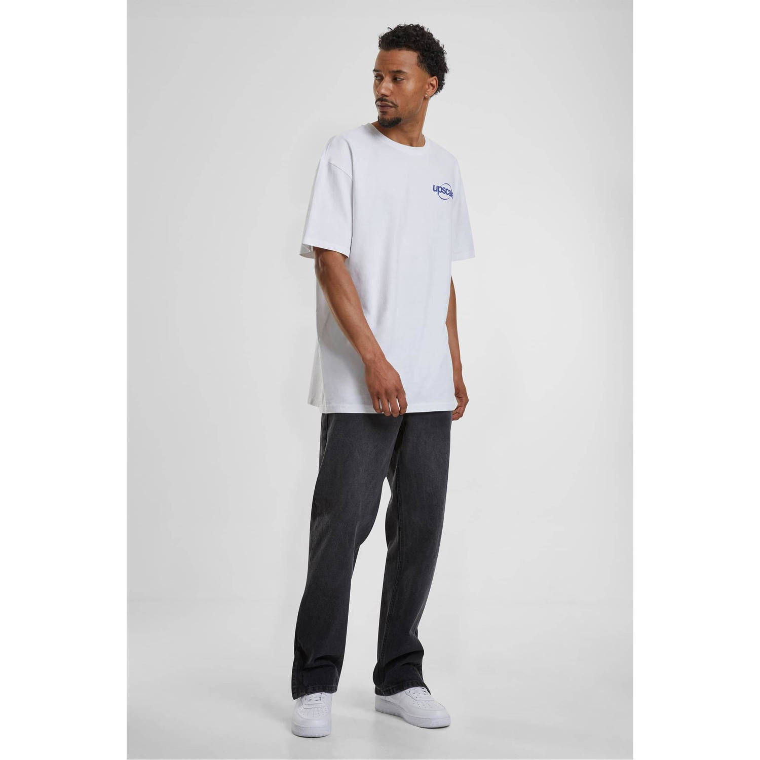 Upscale T-shirt met backprint wit