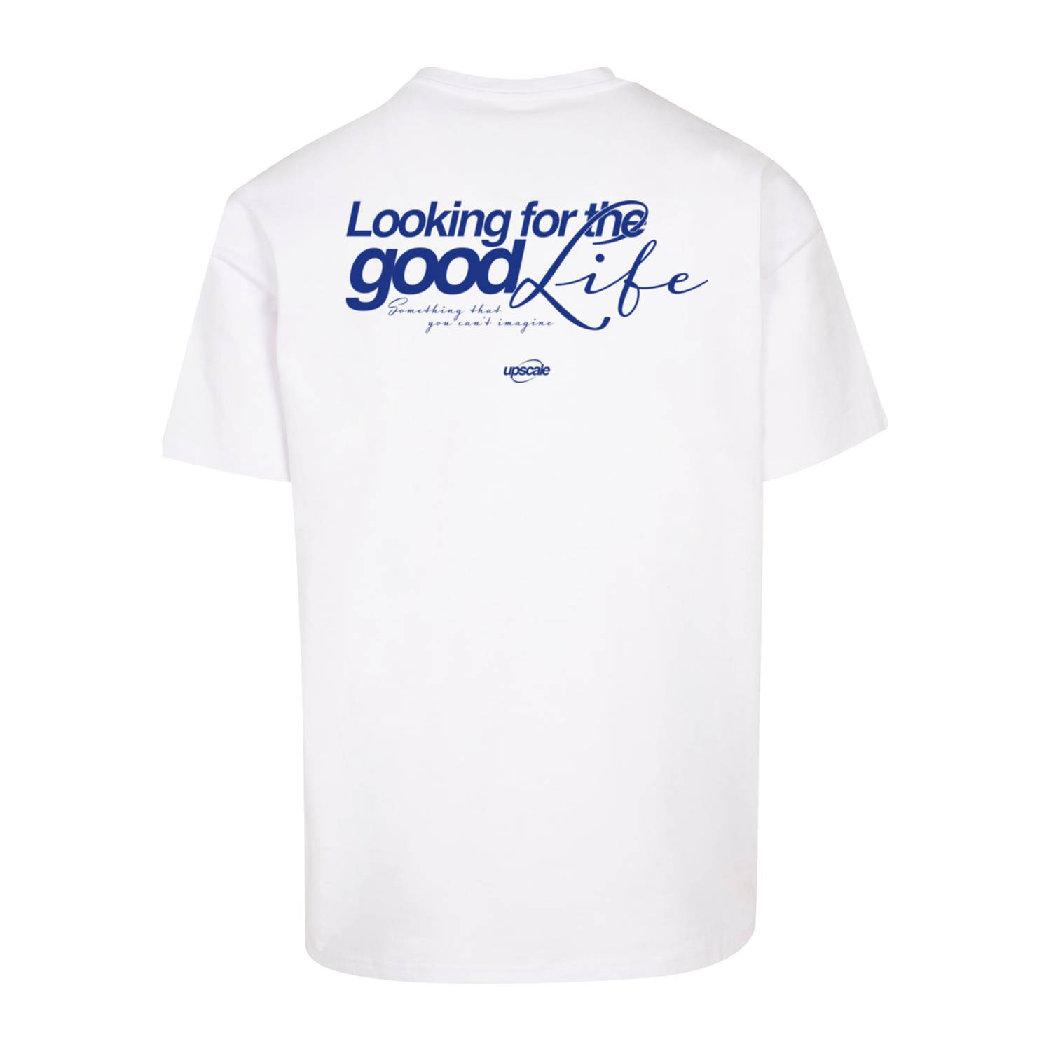 Upscale T-shirt met backprint wit