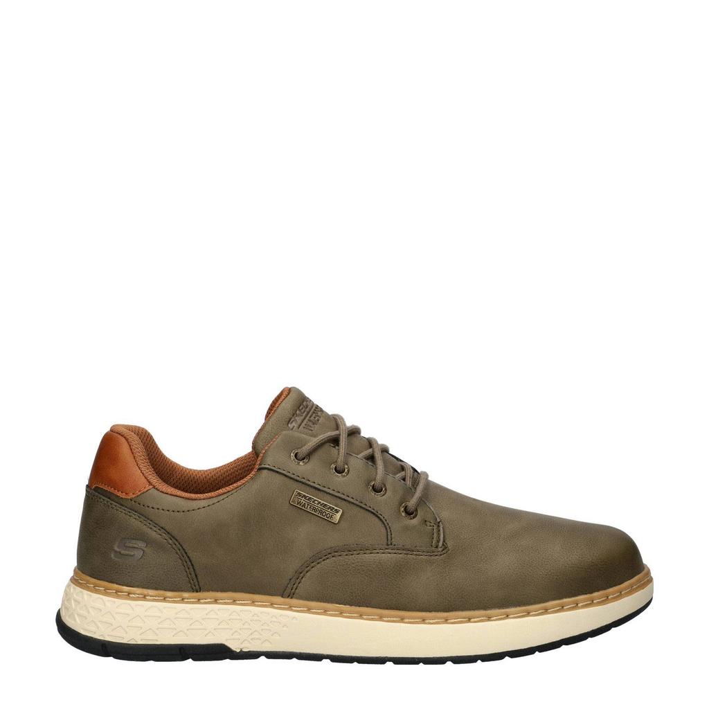 Groene heren Skechers Garlan veterschoenen van imitatieleer