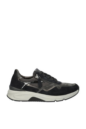 Rolling Soft suède sneakers zwart