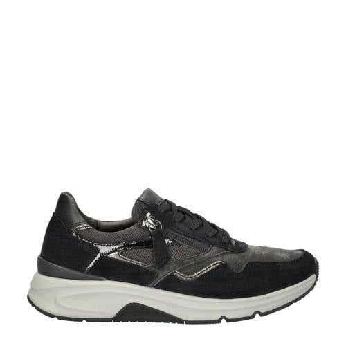 Gabor Rolling Soft suède sneakers zwart afbeelding