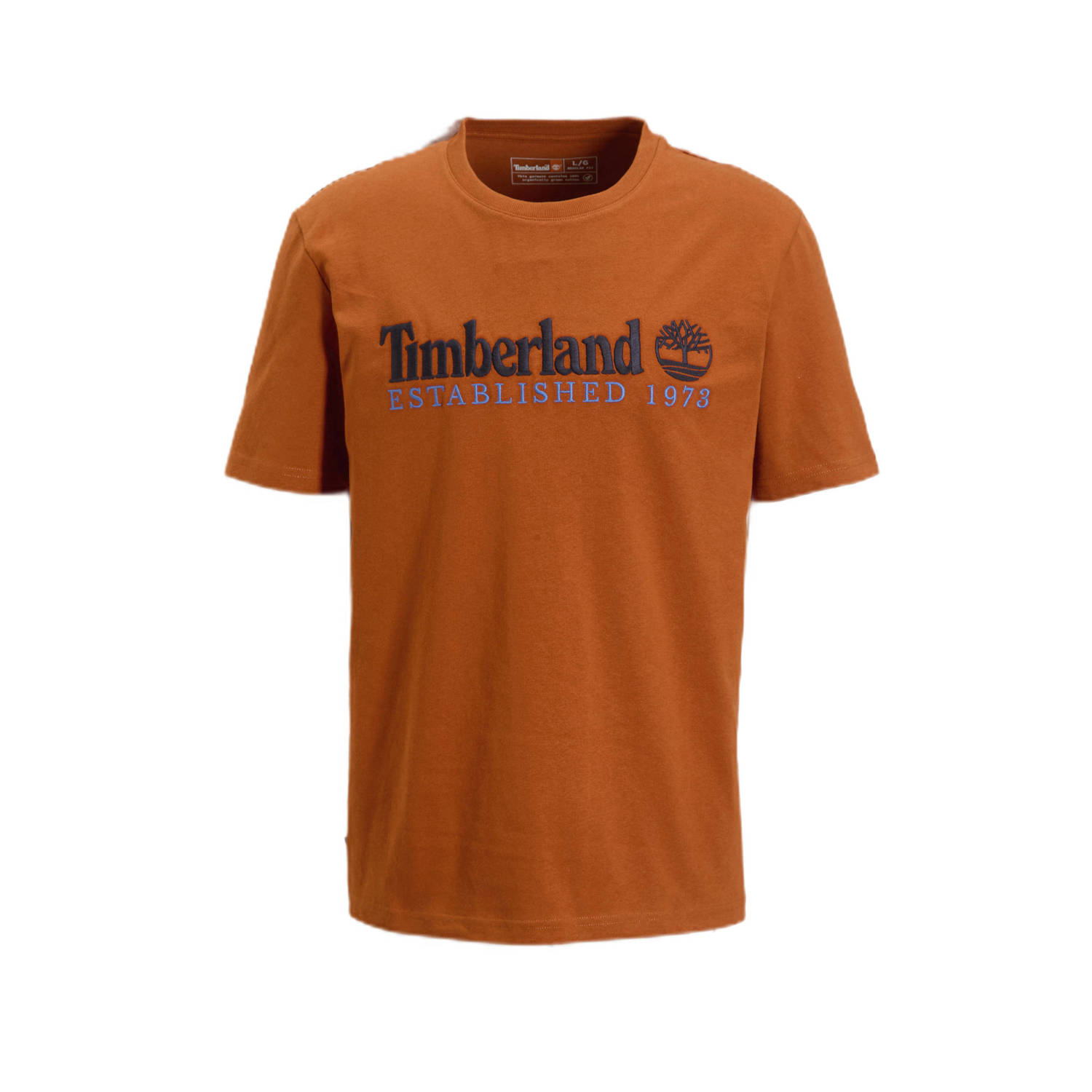 Timberland T-shirt met logo oranje