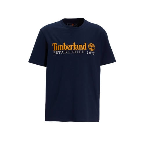 Timberland T-shirt met logo blauw afbeelding