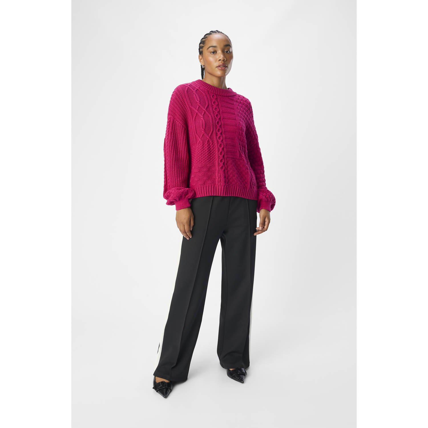 OBJECT gebreide trui OBJRUSH fuchsia