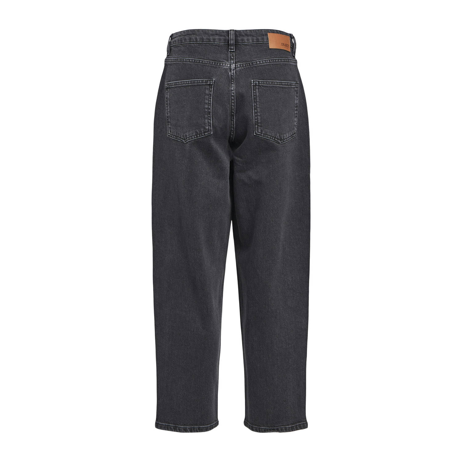OBJECT low waist loose jeans met glitters OBJMOJI black denim