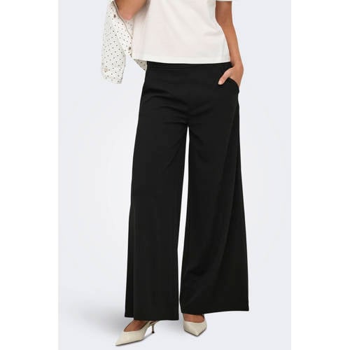 JDY wide leg pantalon JDYTANJA zwart afbeelding