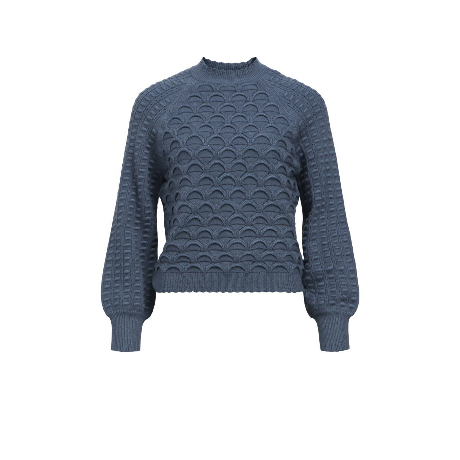 OBJECT Dames Truien & Vesten Objsida Knit L s Re Pullover Blauw