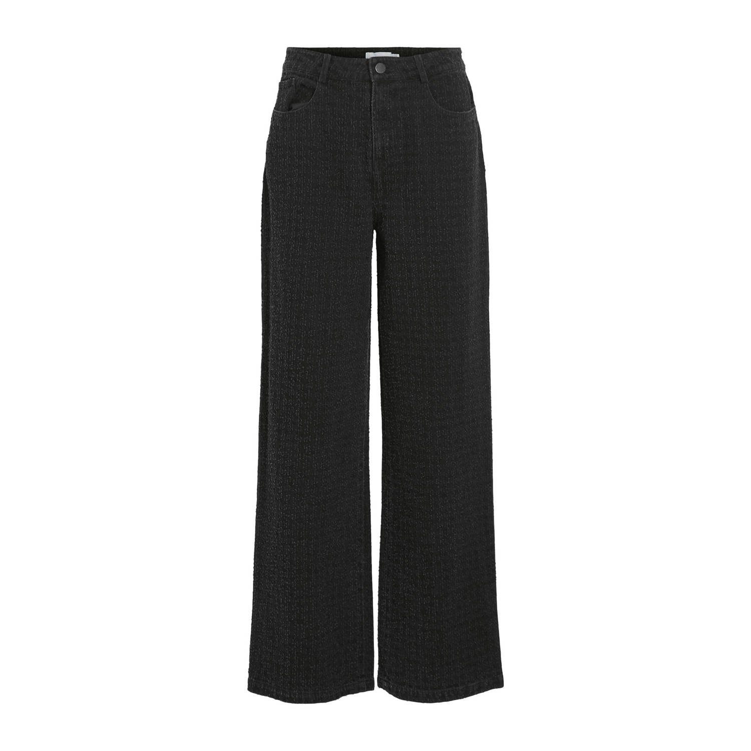 VILA high waist wide leg jeans black denim