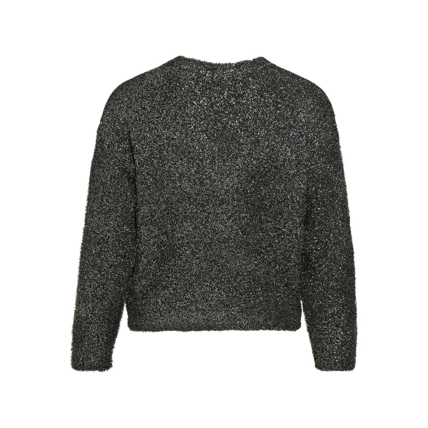 VILA gebreide trui grijs glitters