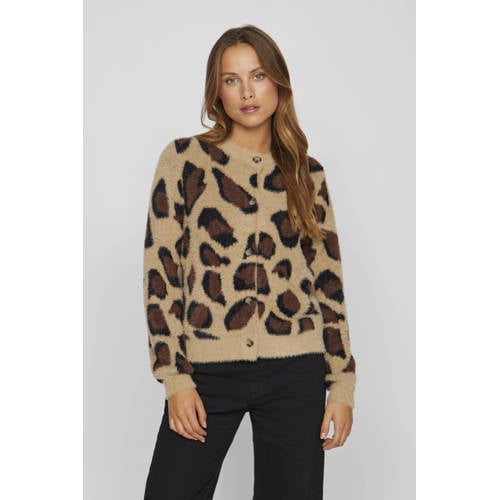VILA vest VIHELLY met panterprint bruin/ donkerbruin/ zwart afbeelding
