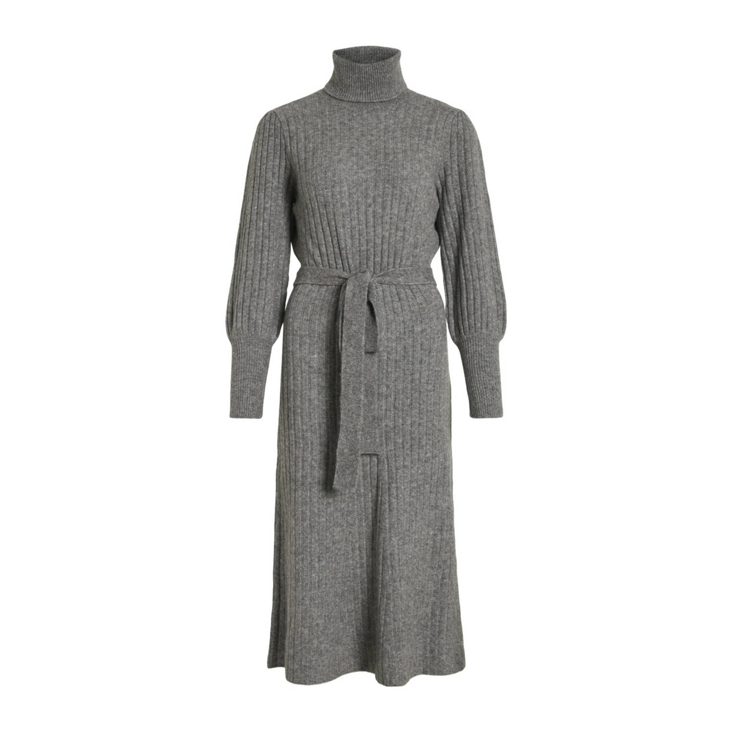 VILA maxi jurk VIVIKA met wol grijs