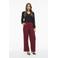 VILA high waist wide leg broek VIVARONE donkerrood
