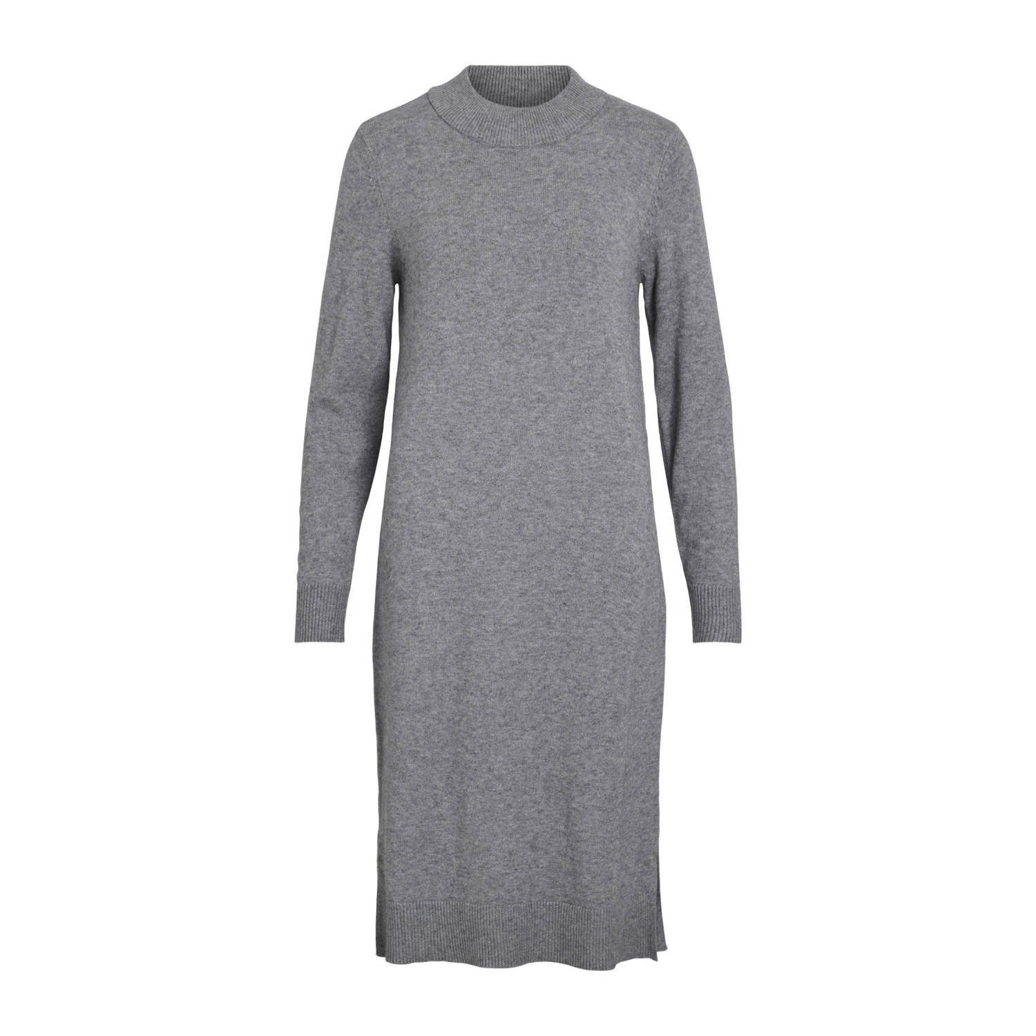 Vila Gebreide jurk VIRIL CREW NECK L S MIDI DRESS NOOS