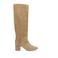 Manfield suède hoge laarzen beige