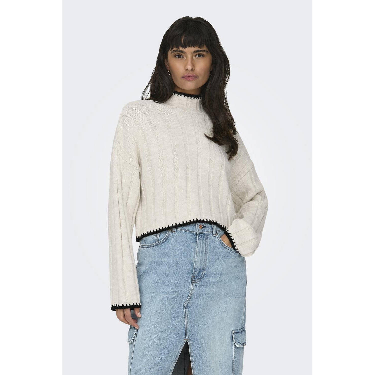 ONLY gebreide trui beige