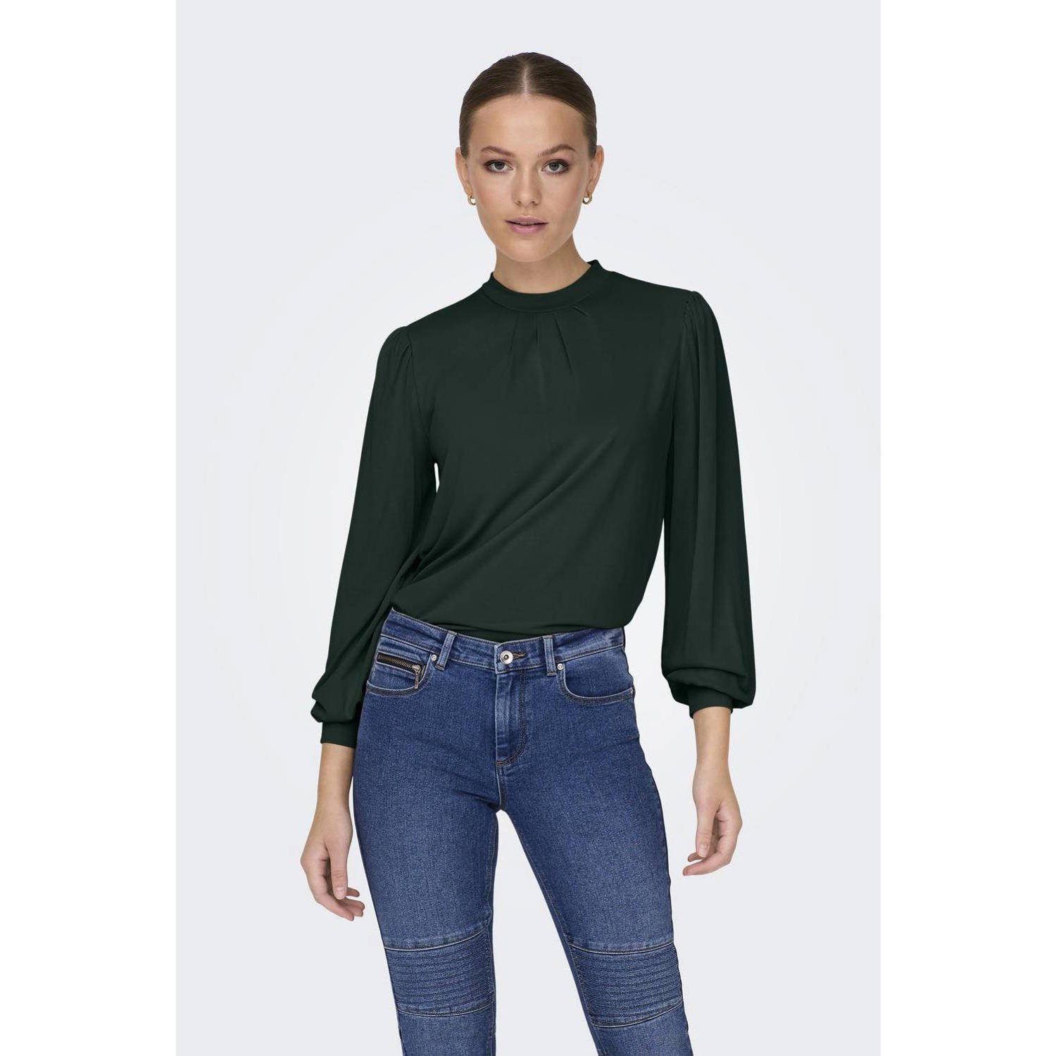 ONLY blousetop ONLFREE donkergroen