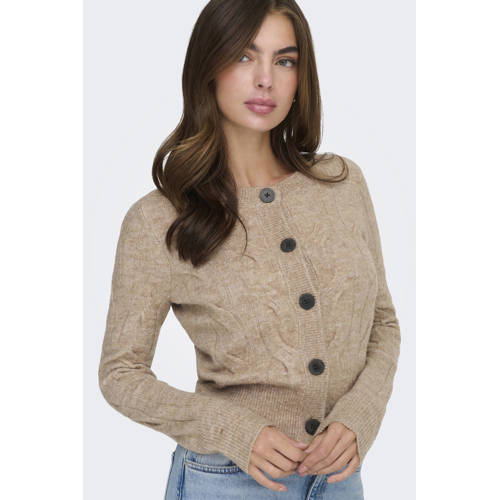 ONLY vest ONLRIO met ingebreid patroon beige afbeelding